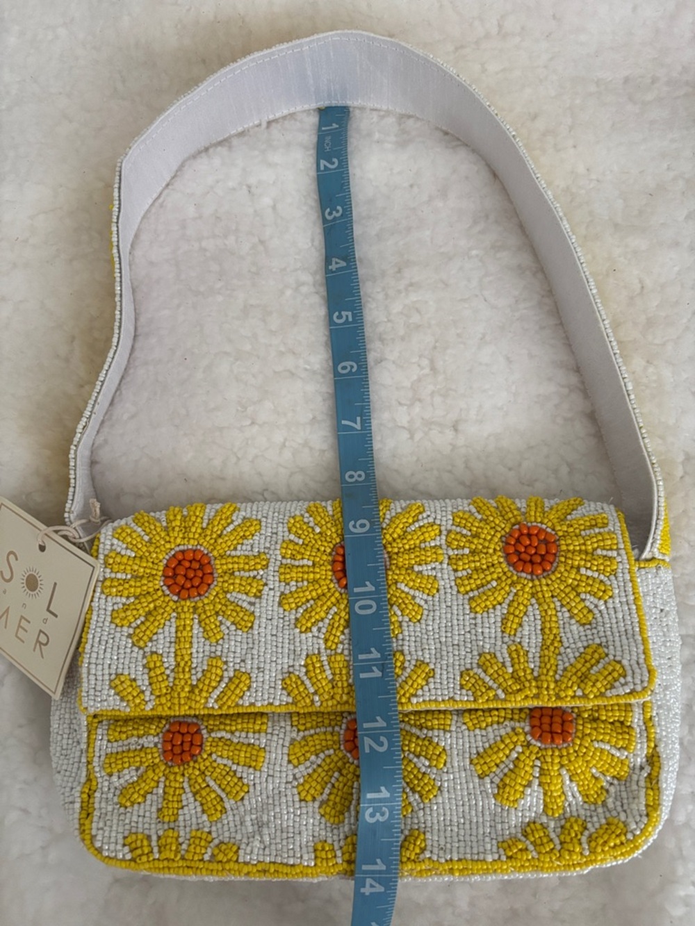 Solmer Beaded Daisy Shoulder Bag - Picture 7 of 9